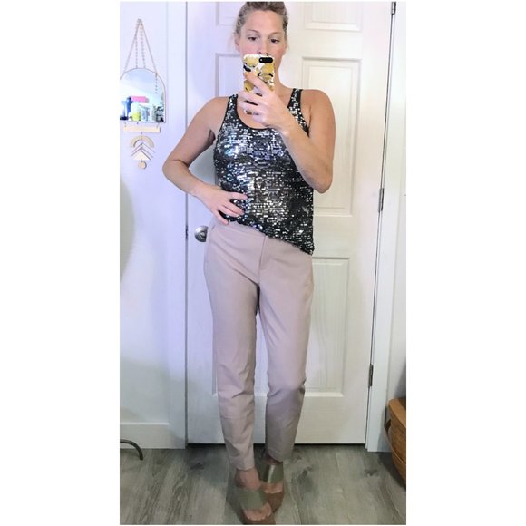 Moving Sale! Good Used Condition | Express Sequin Lace Tank Top | Size Small - Picture 3 of 9